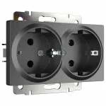 Розетка двойная с заземлением без рамки Werkel W117 3 W1172004