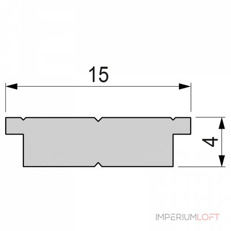 Профиль накладной  Deko-Light T-01-10 970762 Цвет арматуры серебро
