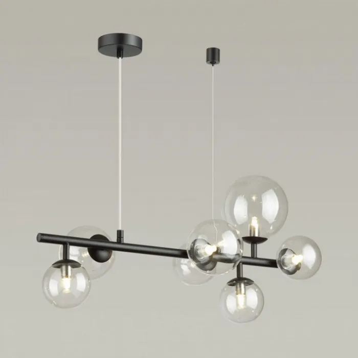 Подвесной светильник Odeon Light Tovi 4818/7 Цвет плафонов прозрачный Цвет арматуры черный от ImperiumLoft