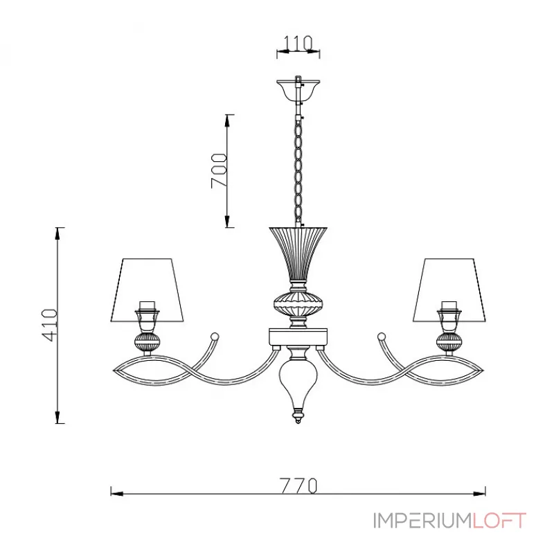 Подвесная люстра Rivoli Tramonto P7 AB Б0038429 