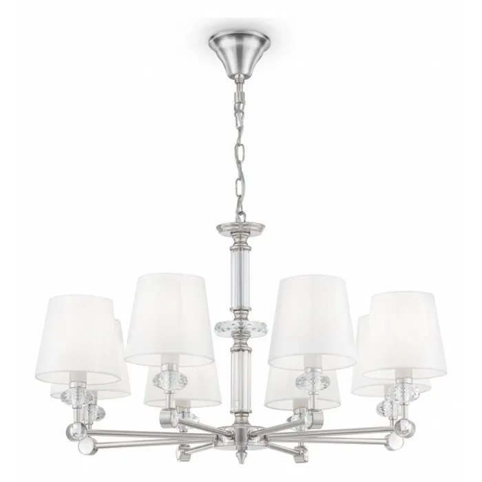Подвесная люстра Maytoni Riverside MOD018PL-08CH Цвет арматуры хром Цвет плафонов белый от ImperiumLoft