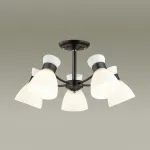 Люстра на штанге Lumion Wilma 4534/5C Цвет плафонов белый Цвет арматуры черный от ImperiumLoft