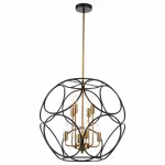 Подвесной светильник ST-Luce Cezino SL1012.423.08 Цвет арматуры золото Цвет плафонов черный от ImperiumLoft
