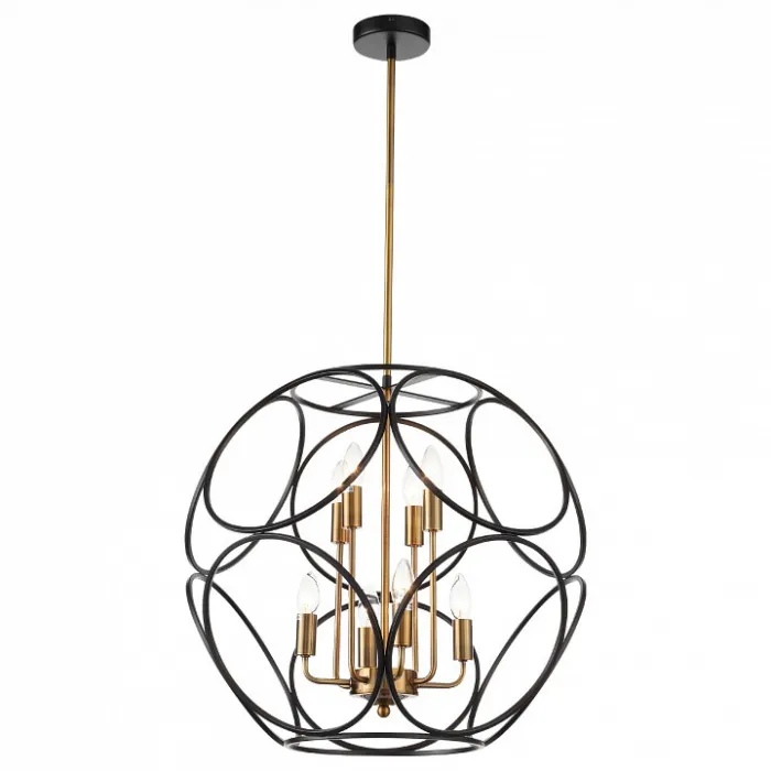 Подвесной светильник ST-Luce Cezino SL1012.423.08 Цвет арматуры золото Цвет плафонов черный от ImperiumLoft