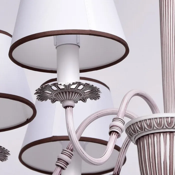 Люстра на штанге MW-Light Августина 4 419011006 Цвет арматуры белый Цвет плафонов белый от ImperiumLoft