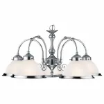 Подвесная люстра Arte Lamp American Diner A9366LM-5SS Цвет арматуры серебро Цвет плафонов прозрачный от ImperiumLoft