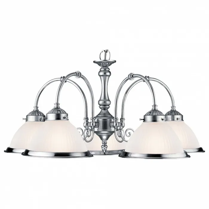 Подвесная люстра Arte Lamp American Diner A9366LM-5SS Цвет арматуры серебро Цвет плафонов прозрачный от ImperiumLoft