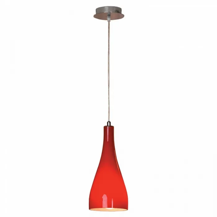Подвесной светильник Lussole Rimini LSF-1156-01 Цвет арматуры хром Цвет плафонов красный от ImperiumLoft