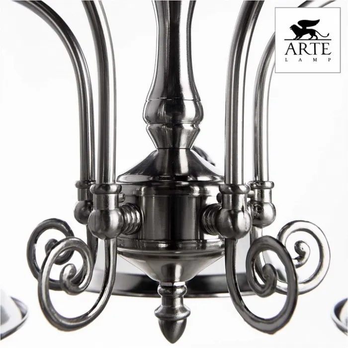 Подвесная люстра Arte Lamp American Diner A9366LM-5SS Цвет арматуры серебро Цвет плафонов прозрачный от ImperiumLoft