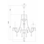Подвесная люстра Rivoli Sogni P8 CR Б0037787 