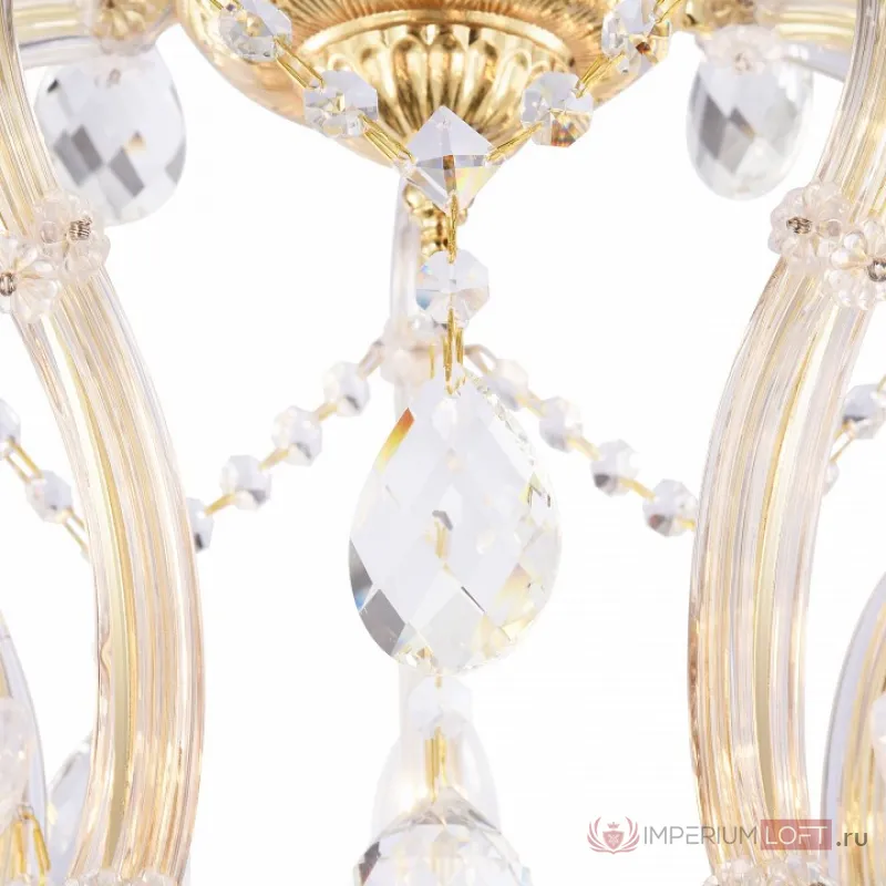 Подвесная люстра Maytoni Doris DIA881-PL-15-G Цвет арматуры золото Цвет плафонов прозрачный от ImperiumLoft