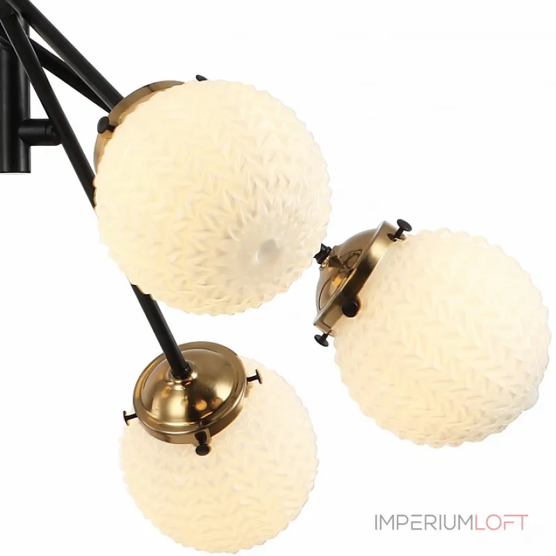 Люстра на штанге Stilfort Sinus 2140/01/06P Цвет плафонов белый Цвет арматуры черный