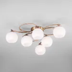 Потолочная люстра Eurosvet Alba 30144/6 античная бронза Цвет плафонов белый Цвет арматуры бронза от ImperiumLoft