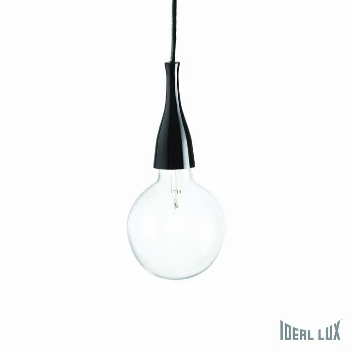 Подвесной светильник Ideal Lux Minimal MINIMAL SP1 NERO Цвет арматуры черный Цвет плафонов прозрачный от ImperiumLoft