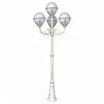 Фонарный столб Arte Lamp Monaco A1497PA-4WG Цвет арматуры золото Цвет плафонов белый