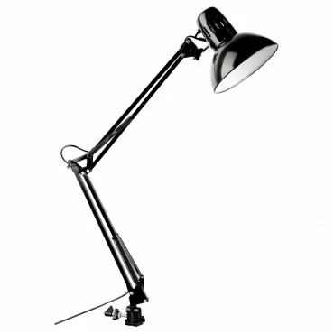 Настольная лампа офисная Arte Lamp Senior A6068LT-1BK Цвет арматуры черный Цвет плафонов черный от ImperiumLoft