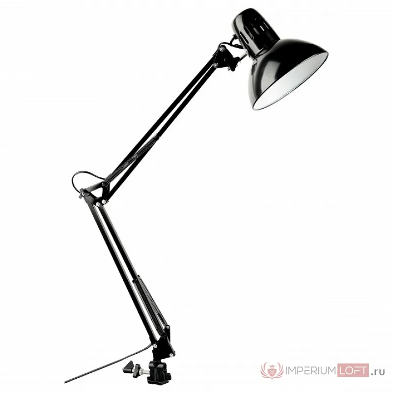 Настольная лампа офисная Arte Lamp Senior A6068LT-1BK Цвет арматуры черный Цвет плафонов черный от ImperiumLoft