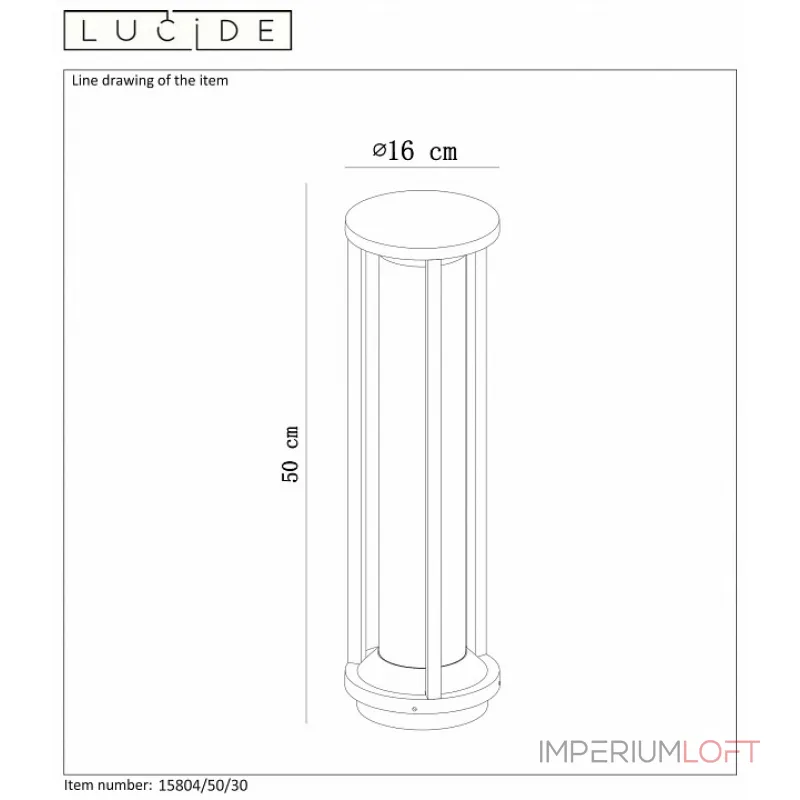 Наземный низкий светильник Lucide 15804/50/30