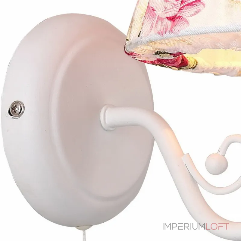 Бра Arte Lamp 7021 A7021AP-1WH Цвет арматуры белый Цвет плафонов розовый Бра Arte Lamp 7021 A7021AP-1WH Цвет арматуры белый Цвет плафонов розовый