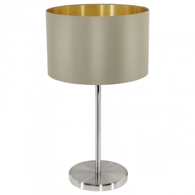 Настольная лампа декоративная Eglo ПРОМО Maserlo 31629 Цвет арматуры никель Цвет плафонов золото