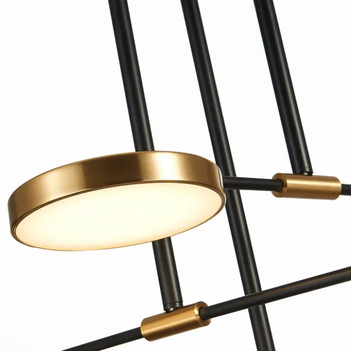 Люстра на штанге ST-Luce Farone SL1605.403.06 Цвет плафонов латунь Цвет арматуры черный от ImperiumLoft