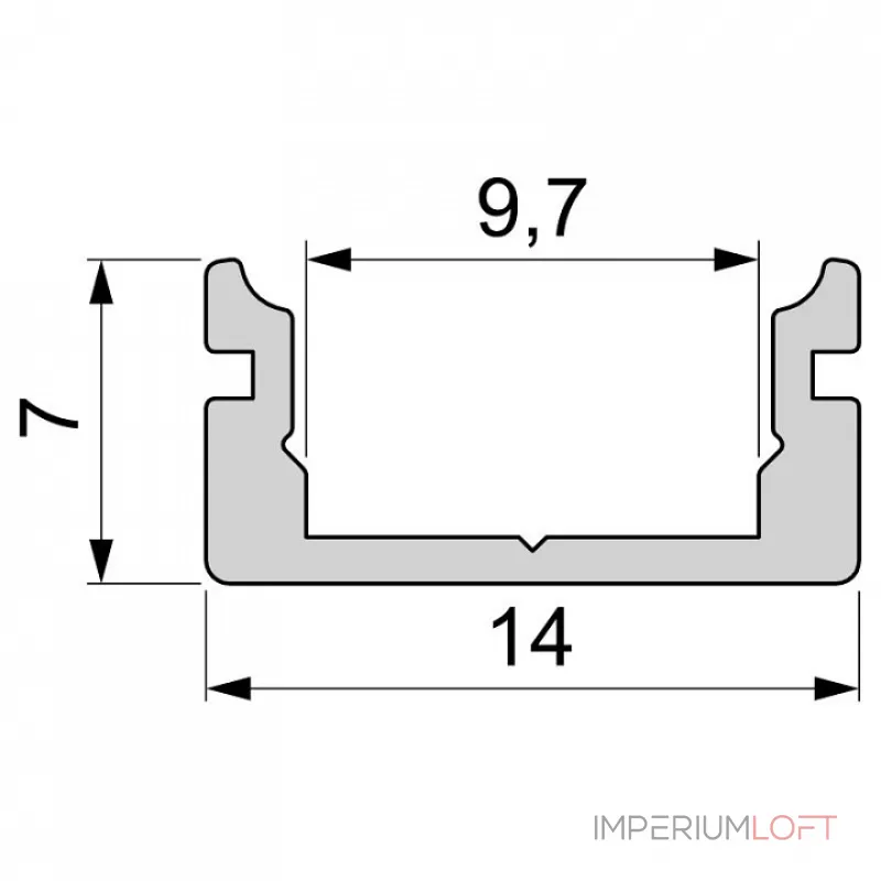 Профиль накладной  Deko-Light AU-01-08 970000 Цвет арматуры серебро