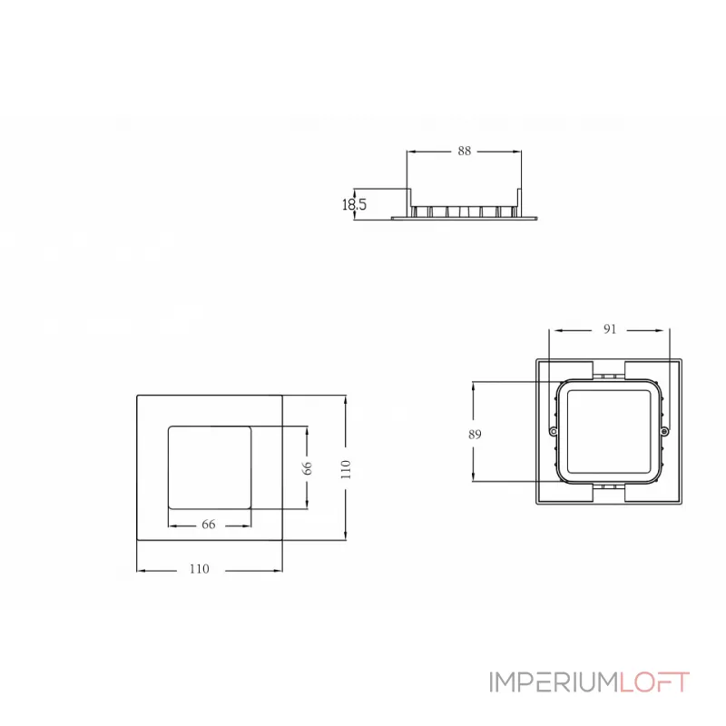 Встраиваемый светильник Donolux DL18451 DL18451/4W White SQ Dim от ImperiumLoft Встраиваемый светильник Donolux DL18451 DL18451/4W White SQ Dim от ImperiumLoft