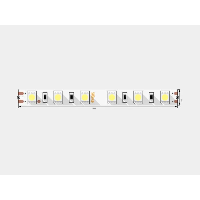 Светодиодная лента 5050, 60 LED/м, 14,4 Вт/м, 24В , IP20, Цвет: Тёплый белый, SWG560-24-14.4-WW-M от ImperiumLoft