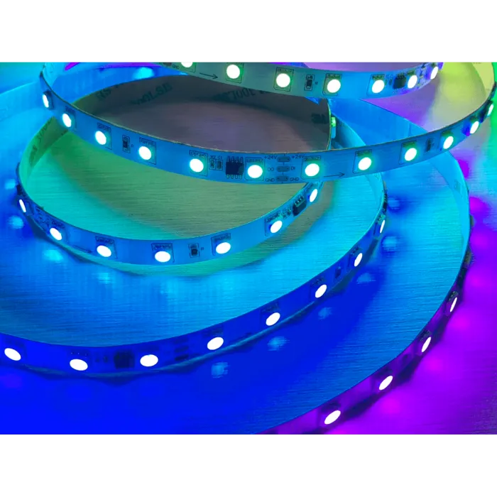 Светодиодная лента SPI, 5050, 60 LED/м, 14,4 Вт/м, 24В , IP20, Цвет: RGB, SWG5PT60-24-14,4-WS2811RGB от ImperiumLoft