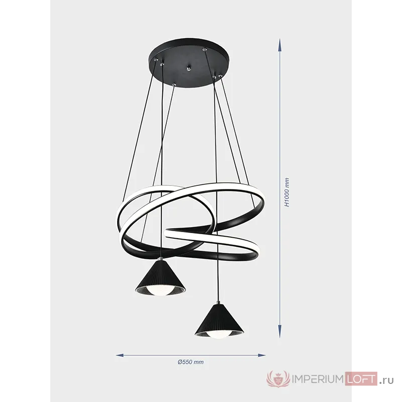 Светильник подвесной VER-705BK от ImperiumLoft