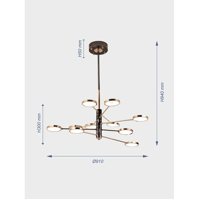 Подвесная люстра VER-2150-10 от ImperiumLoft