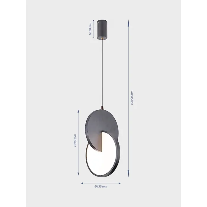 Светильник подвесной VER-2385-1GRAY от ImperiumLoft