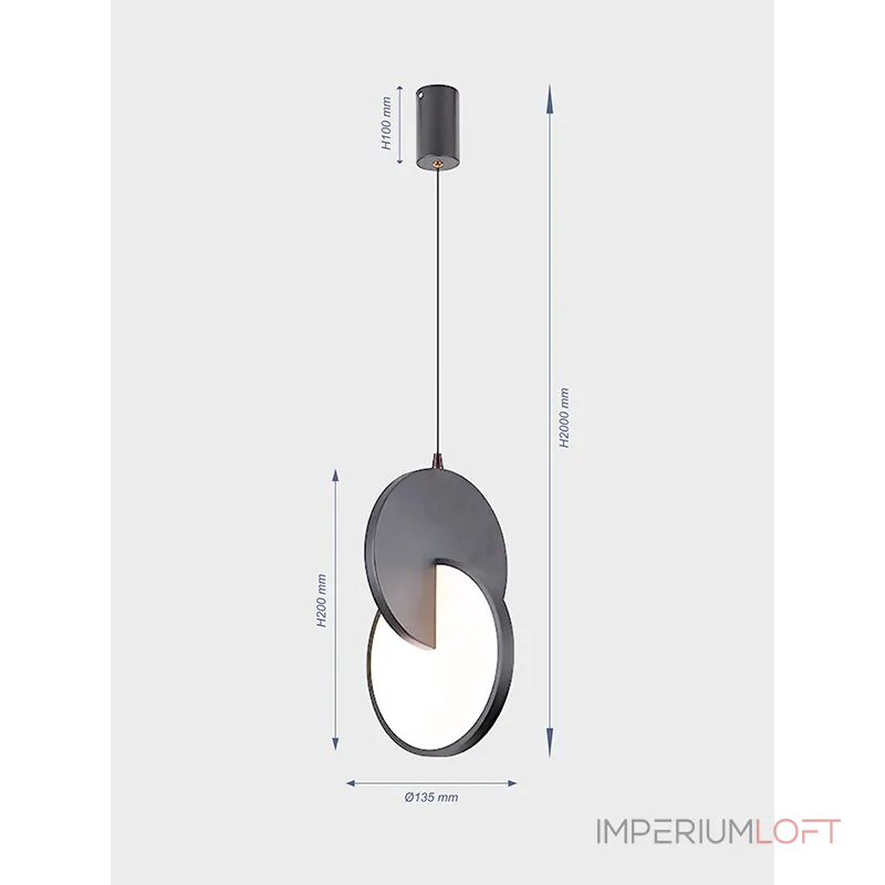 Подвесной светильник VER-2385-1GRAY