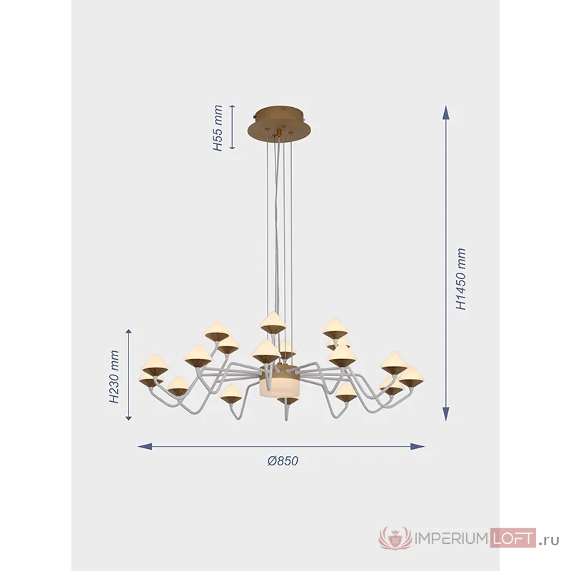 Подвесная люстра VER-2027-12+6 от ImperiumLoft
