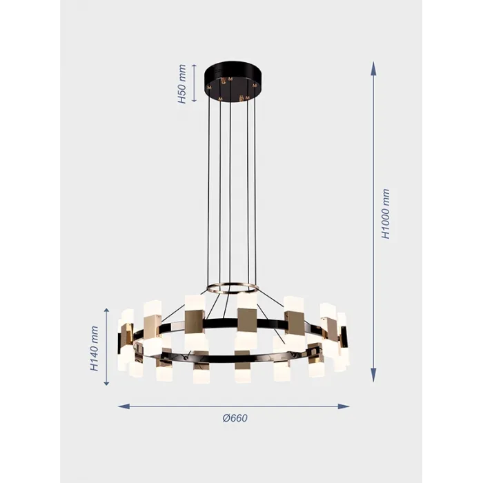 Подвесная люстра VER-2149-15 от ImperiumLoft