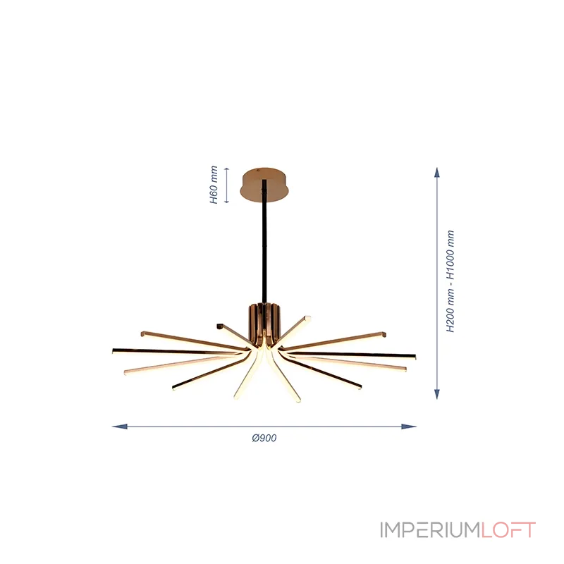 Люстра на штанге VER-7719/900 Люстра на штанге VER-7719/900