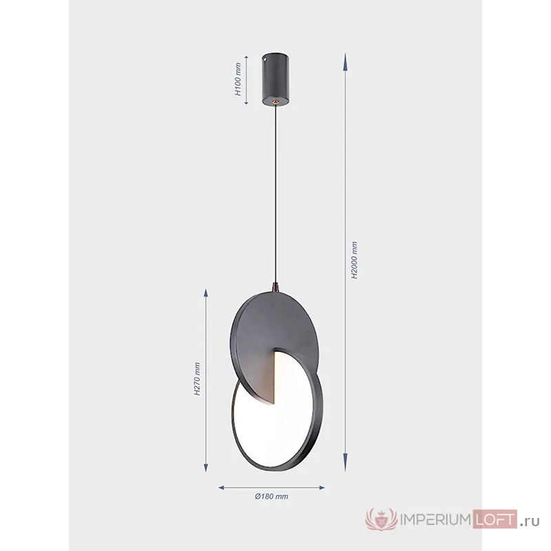 Светильник подвесной VER-5157-1GR от ImperiumLoft