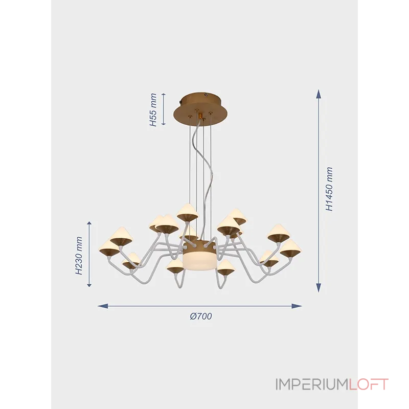 Подвесная люстра VER-2027-10+5
