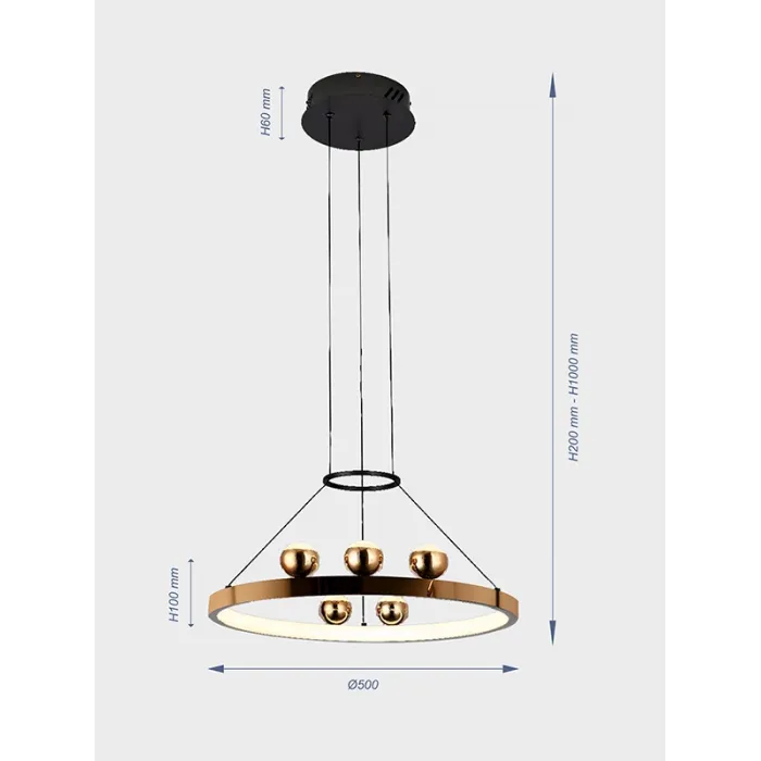 Светильник подвесной VER-7235/500 от ImperiumLoft