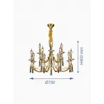Подвесная люстра VER-95464-12 от ImperiumLoft