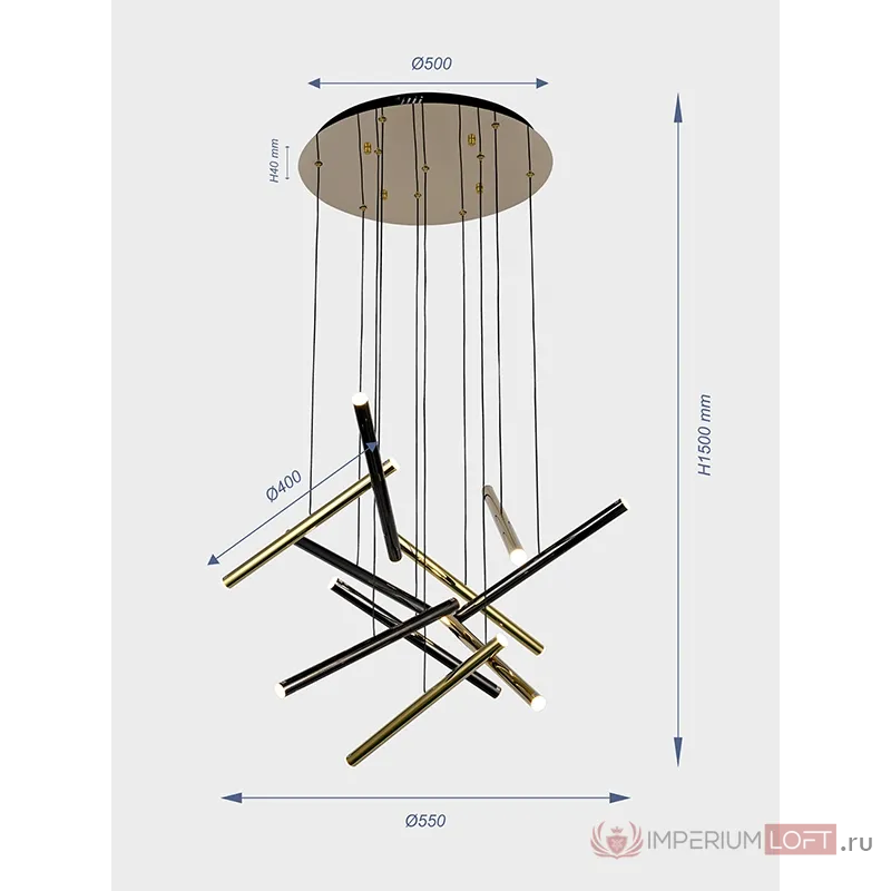 Светильник подвесной VER-7212/10 от ImperiumLoft
