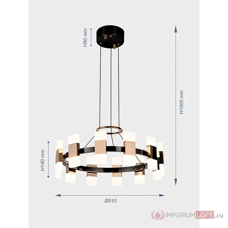 Подвесная люстра VER-2149-12 от ImperiumLoft