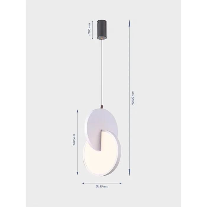 Светильник подвесной VER-2385-1WH от ImperiumLoft