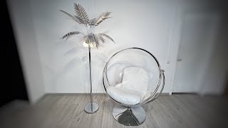 Кресло шар Bubble Swivel base Chair и торшер Palmyra palm tree lamp