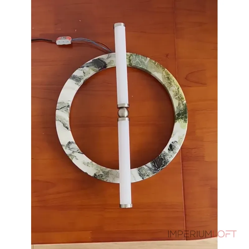 Настенный светильник Circle Intersect D с мраморным плафоном оригинальной формы от VINSA