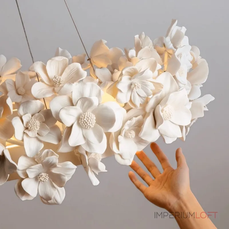 Подвесная люстра Numbo Flowers A с цветочным декором плафона от Vinsa