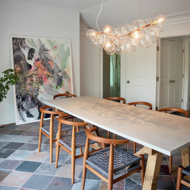 Подвесная люстра XL Bubble Chandeliers с множеством стеклянных шаров от VINSA
