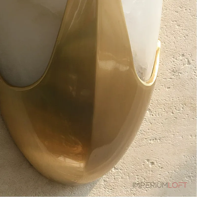 Настенный светильник Vesica Gold Искусственный мрамор с плавными формами плафона от VINSA
