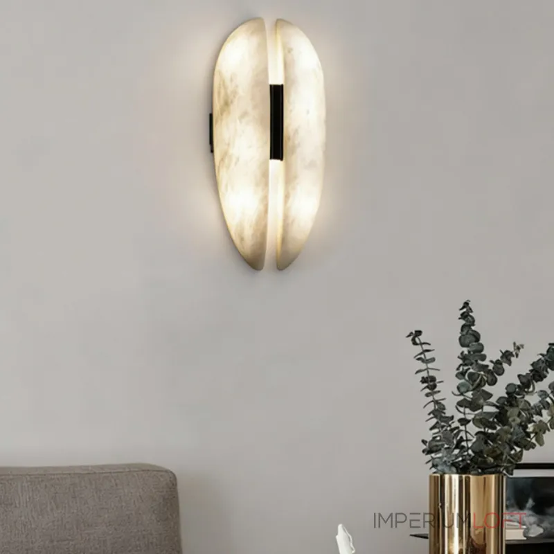 Настенный светильник Split Marble с плафонами из мрамора от VINSA Настенный светильник Split Marble с плафонами из мрамора от VINSA