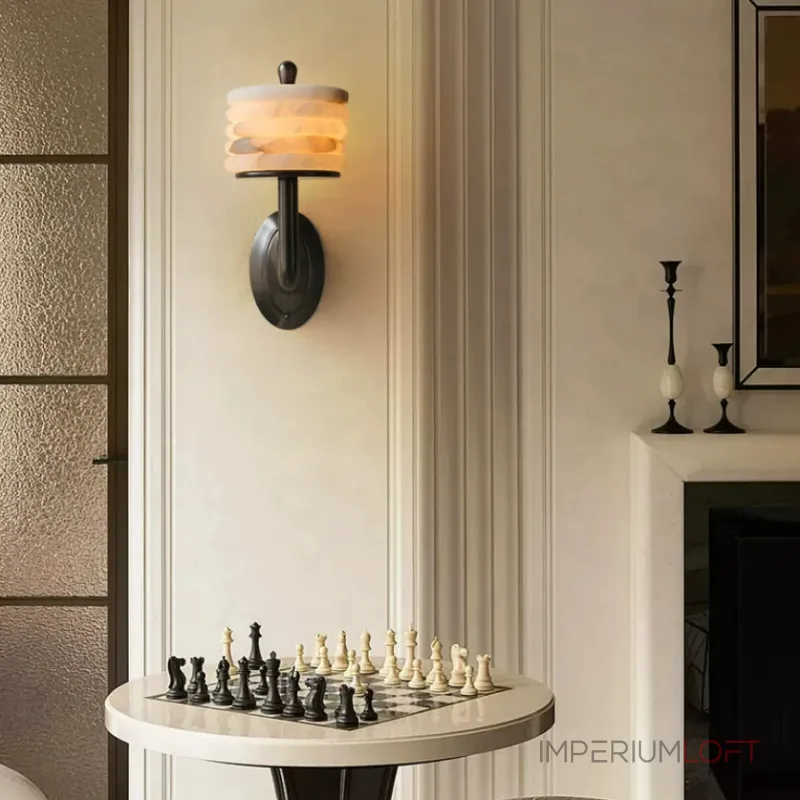 Настенный светильник Stacked Ring 3000К с мраморным плафоном от VINSA